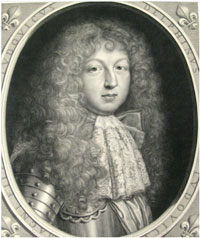 Louis, dauphin de France, par Robert Nanteuil, 1677, burin, 512x426 mm, Collection Rossier -Koechlin